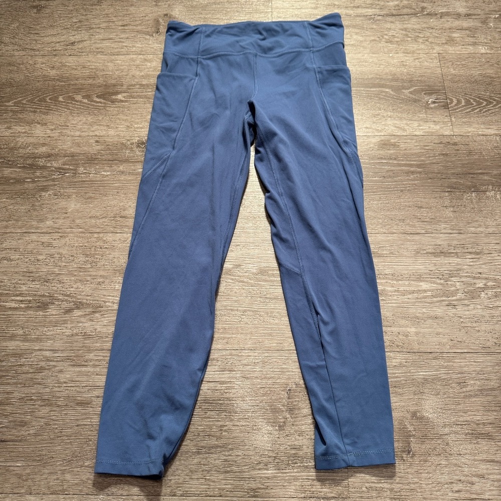 Athleta Girls Leggings Youth XXL 16 Blue Stash Your Treasures Tight Yoga 26x23
